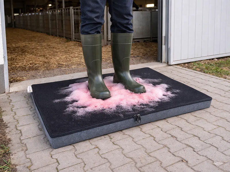 Mata dezynfekcyjna przejściowa w użyciu