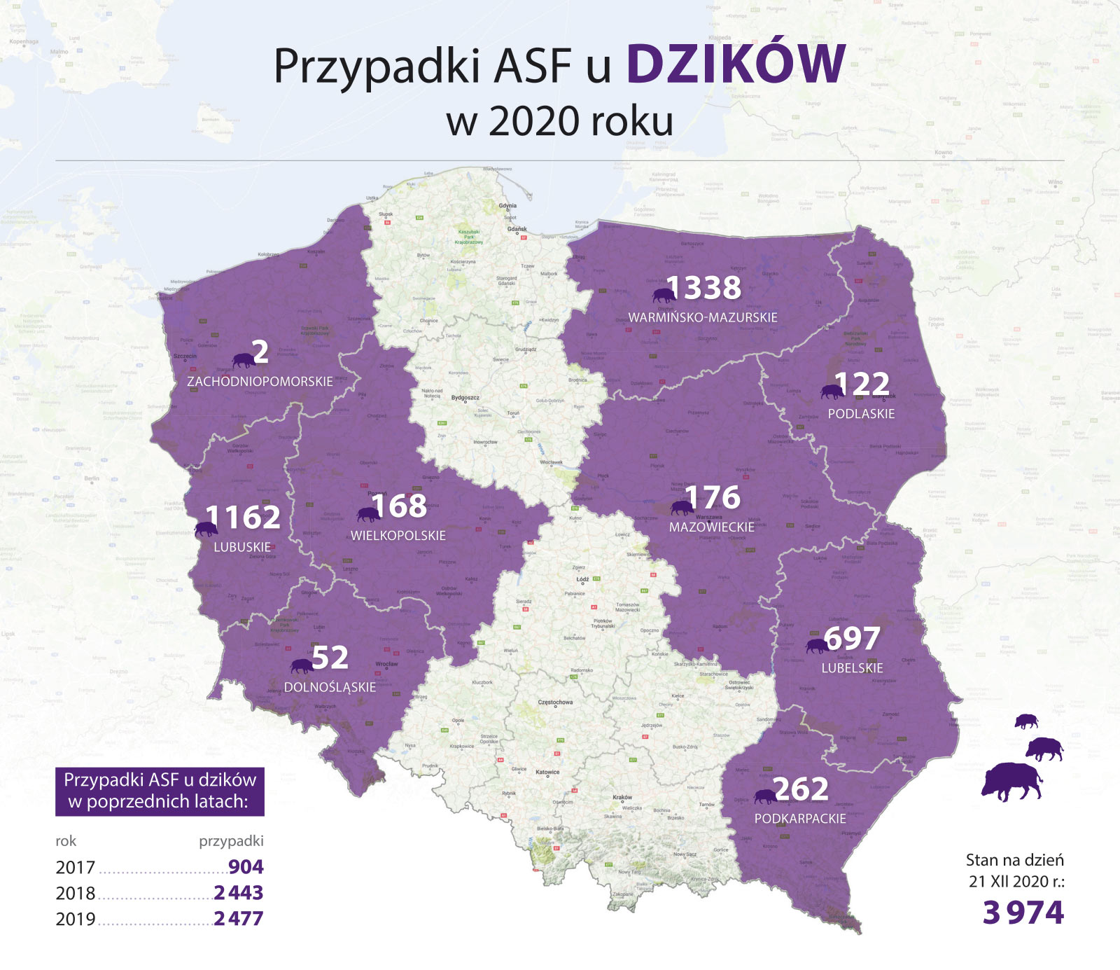 HT mapka ASF dziki